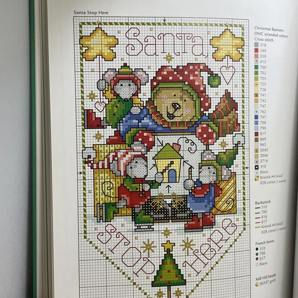 Cross Stitch Wit & Wisdom Craft Book Hardcover by Joan Elliott Kitty Cat